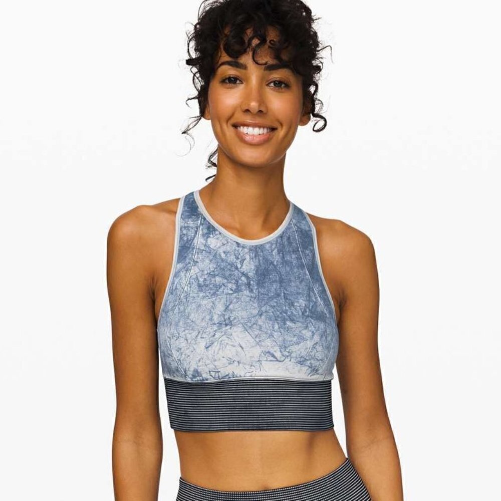 Lululemon Ebb to Train Bra *Wash - 6 White / Black / Luna